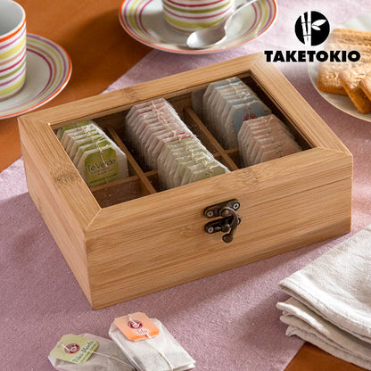 TakeTokio Bamboo Tea Storage Box