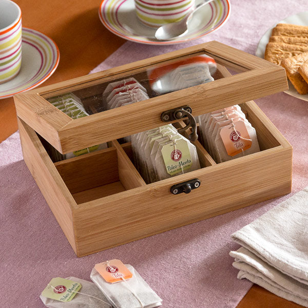 TakeTokio Bamboo Tea Storage Box