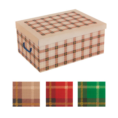 Oh My Home Pictures Cardboard Storage Box with Lid and Handles