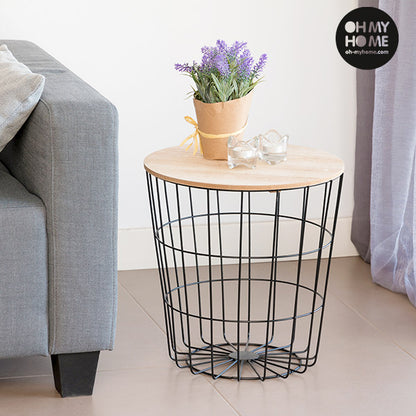 Oh My Home Basket Side Table