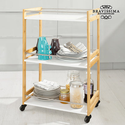 Carrello da cameriera in bambù Bravissima Kitchen