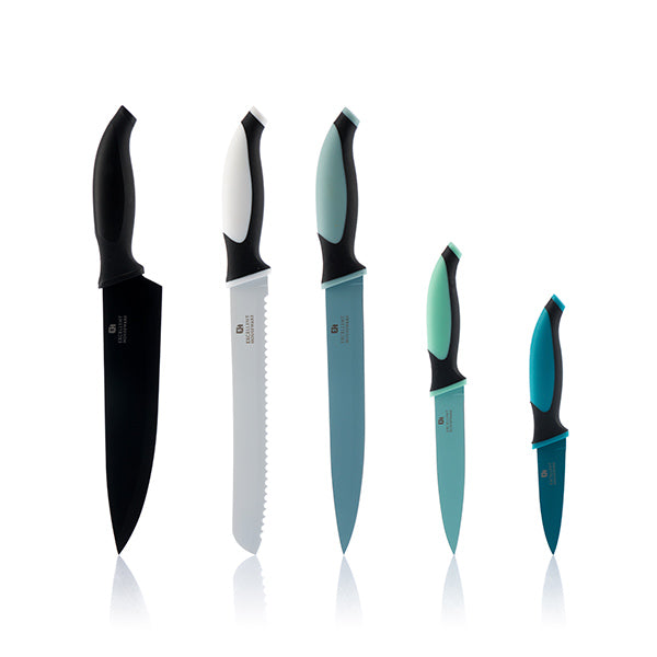 Invisible Style Coloured Knife Block Set (6 Pieces)