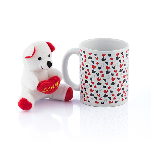 Love Mug with Hearts and Little Bear