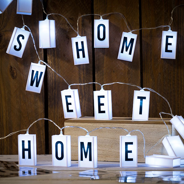 LED Garland with Letters and Numbers