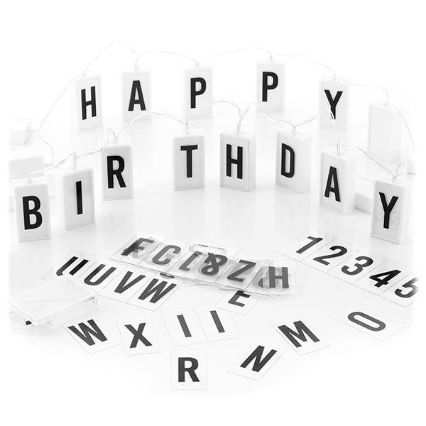 LED Garland with Letters and Numbers