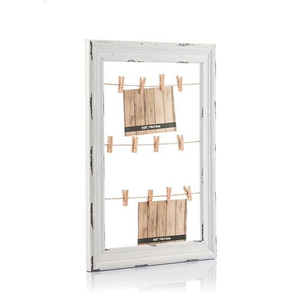 Clothesline Wood Photo and Note Frame (38 x 48)