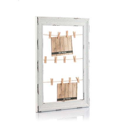 Clothesline Wood Photo and Note Frame (38 x 48)