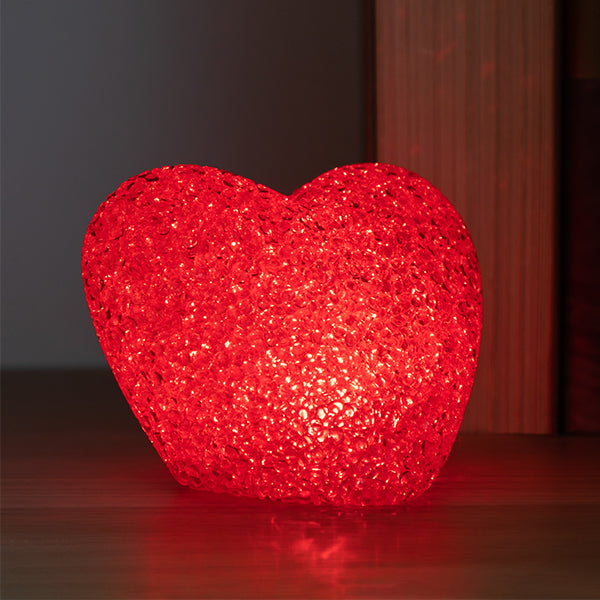 Glitter Multi-Coloured LED Heart