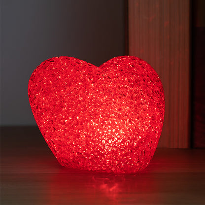 Glitter Multi-Coloured LED Heart