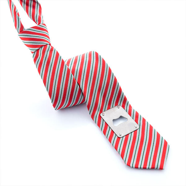 Tie with Metal Bottle Opener