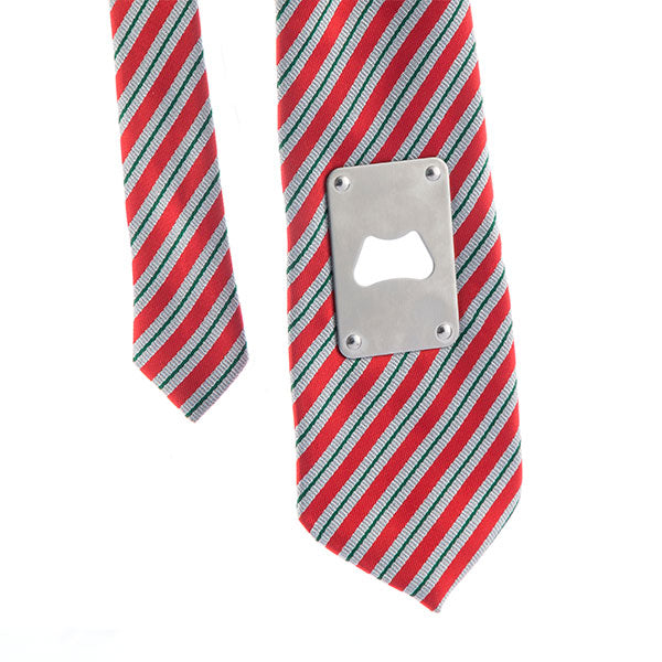 Tie with Metal Bottle Opener
