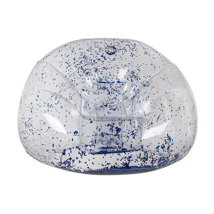 Inflatable Armchair with Blue Glitter