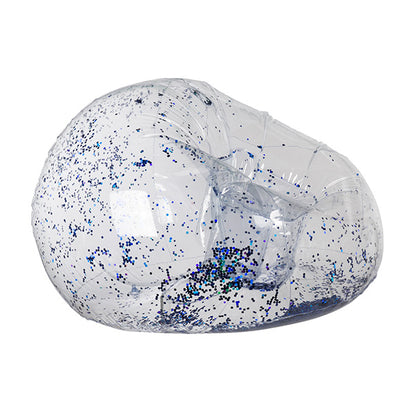 Inflatable Armchair with Blue Glitter