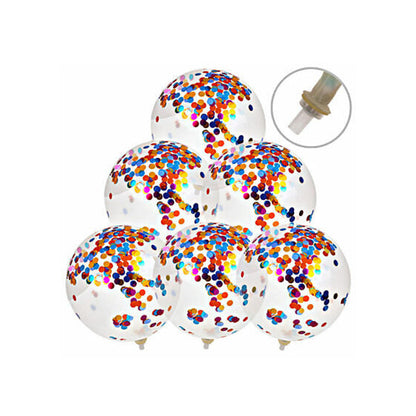 Confetti Balloons for Parties (Pack of 6)