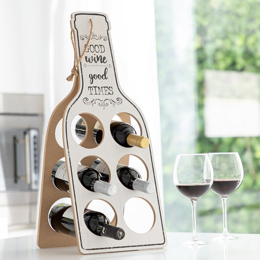 Buon vino portabottiglie in legno pieghevole