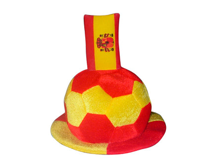 Cappello da calcio con decorazione della bandiera spagnola