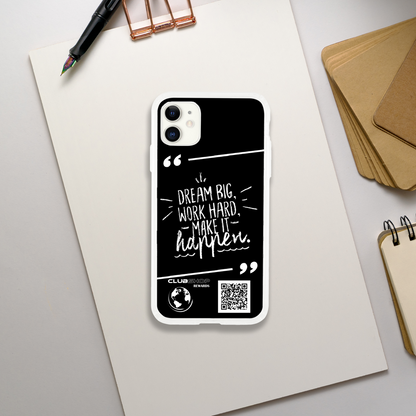 Clubshop customizable clear phone case - Dream big Work hard Make it Happen