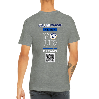 T-shirt girocollo unisex premium Live Your Dreams personalizzabile di Clubshop