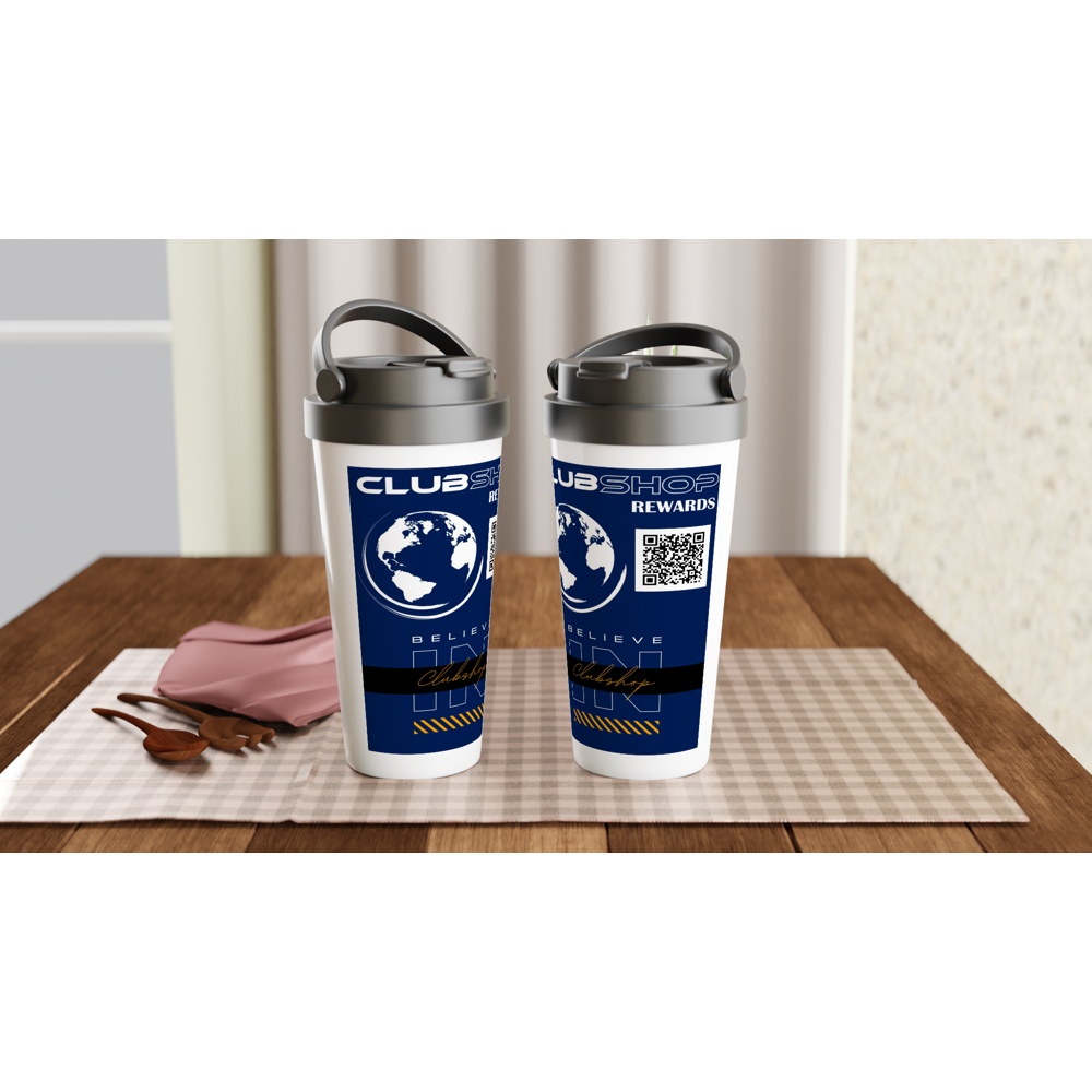 Tazza da viaggio personalizzabile in acciaio inossidabile da 15 once Clubshop
