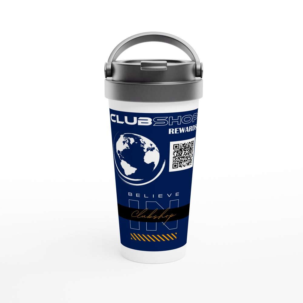 Tazza da viaggio personalizzabile in acciaio inossidabile da 15 once Clubshop