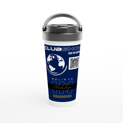 Tazza da viaggio personalizzabile in acciaio inossidabile da 15 once Clubshop